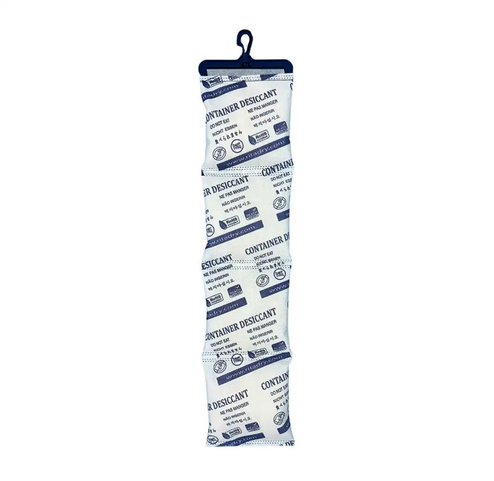 Container desiccant strip