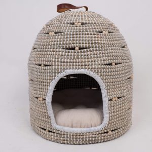 Bamboo and rattan pet house