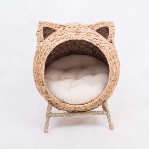 Bamboo and rattan pet house