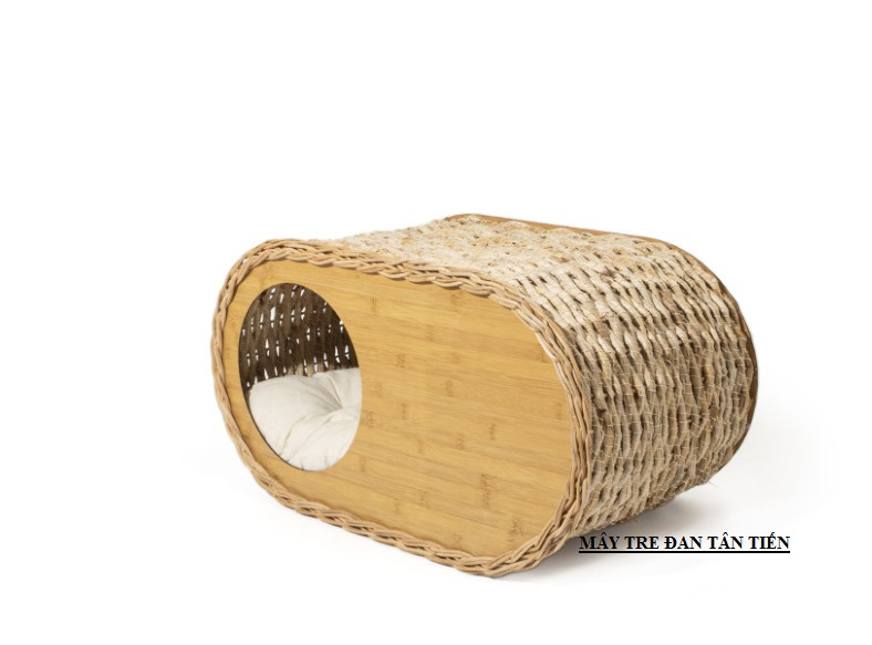 Bamboo and rattan pet house