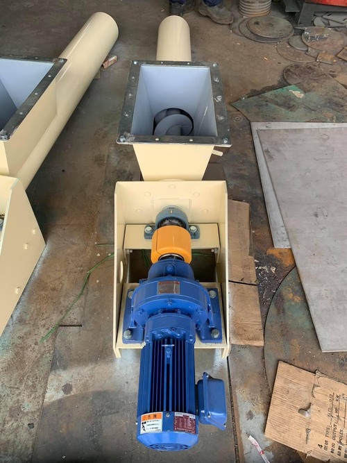 Rotary valve, screw conveyor, and belt conveyor