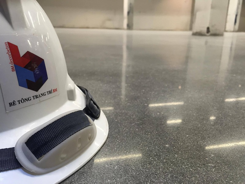 Cement floor polishing