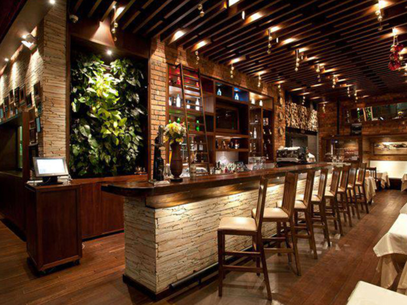 Restaurant interior concrete