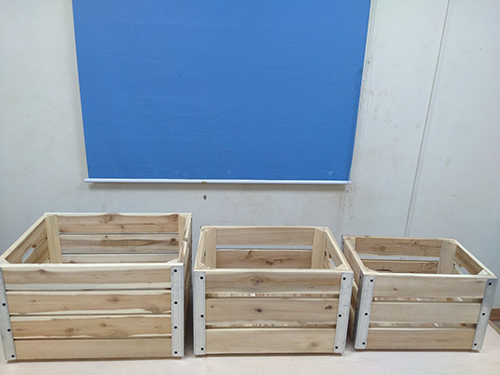 Wooden Crate With Iron Brace