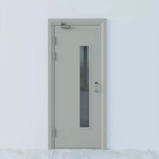 Fireproof steel door