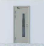 Fireproof steel door