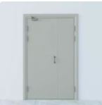 Fireproof steel door