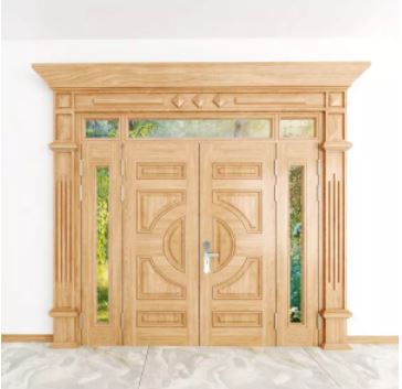 Wood grain steel door