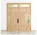 Wood grain steel door