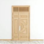 Wood grain steel door