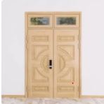 Wood grain steel door