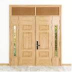 Wood grain steel door
