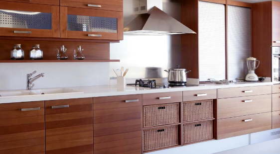 Wooden kitchen cabinet