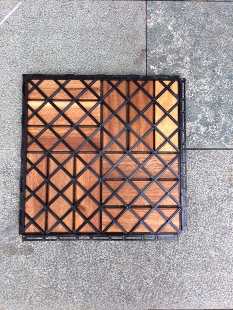 Wood deck tile