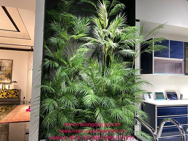 Artificial palm tree in pots