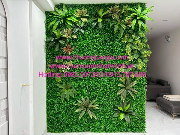 Artificial turf wall installation