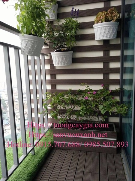 Balcony wood plastic composite decking decoration