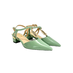 5cm glossy high heel sandals