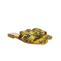 Snake patterned slippers