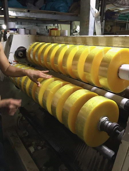 Adhesive tape production