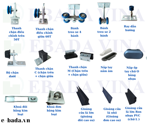 Panel sliding door accessories