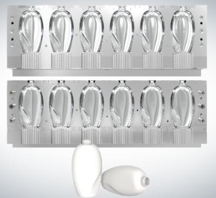 Cosmetic bottle blowing mold