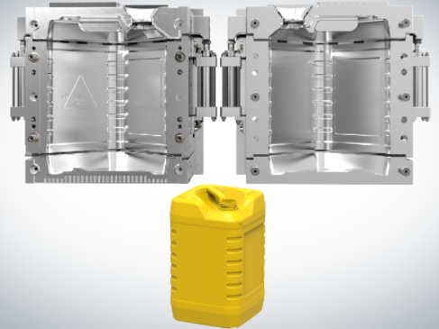 Plastic bottle blowing mold