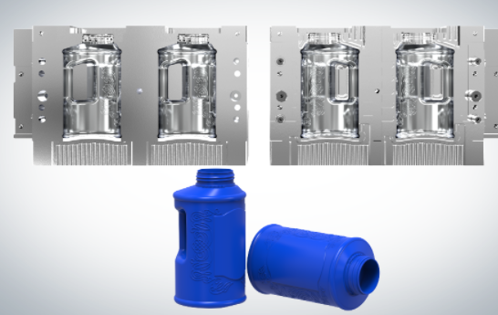 Household bottle blowing mold