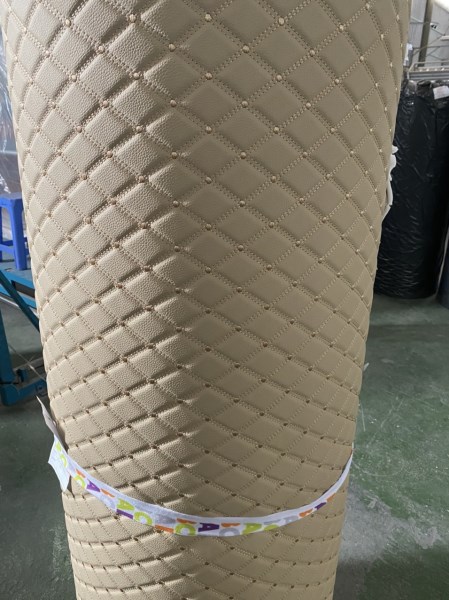 Textured leather fabric