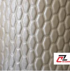 Hexagonal PVC leather with glitter