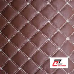 Square orange PVC carbon leather