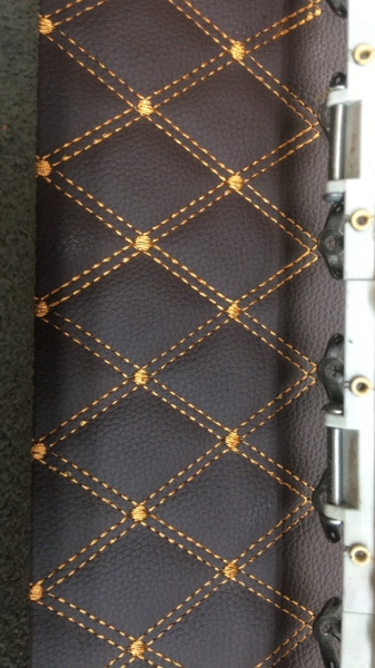 Textured leather ceiling fabric