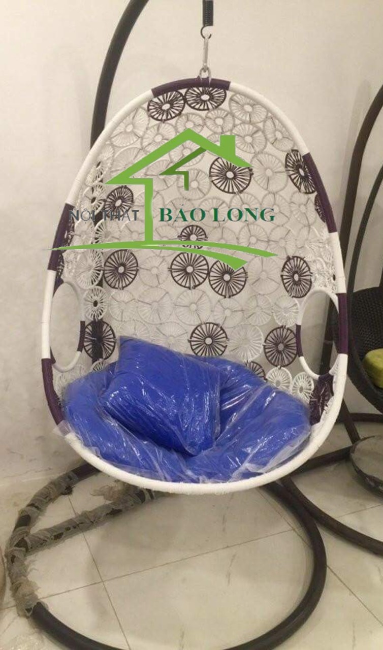Coin-patterned swing chairs