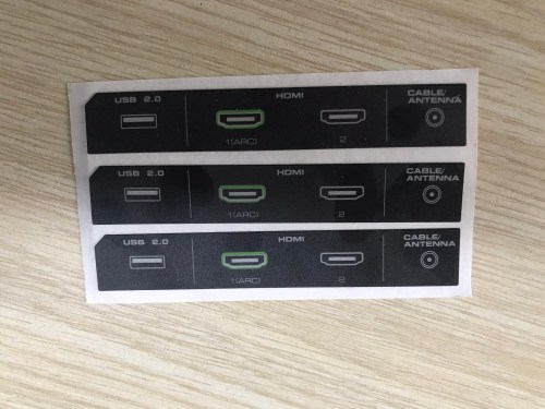 Printed product on clear PC film
