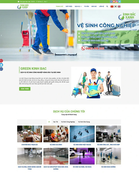 Cleaning services website design