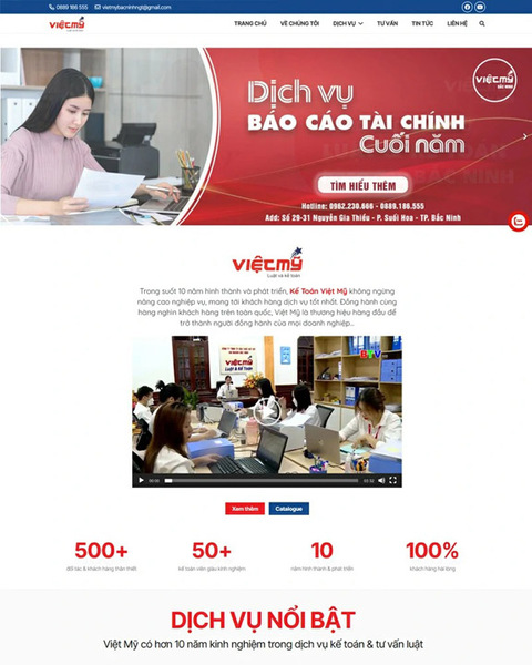 Accounting website design