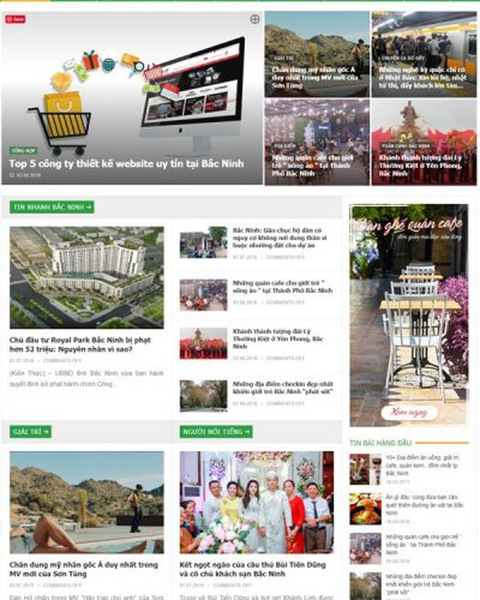 News website design
