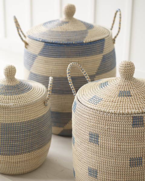Hand-woven basket