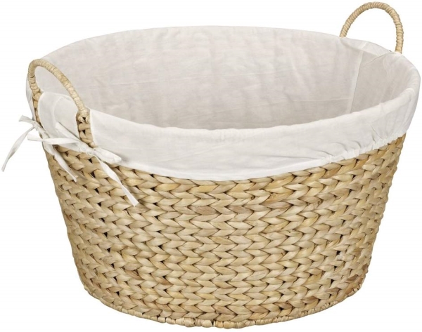 Hyacinth laundry basket with handles