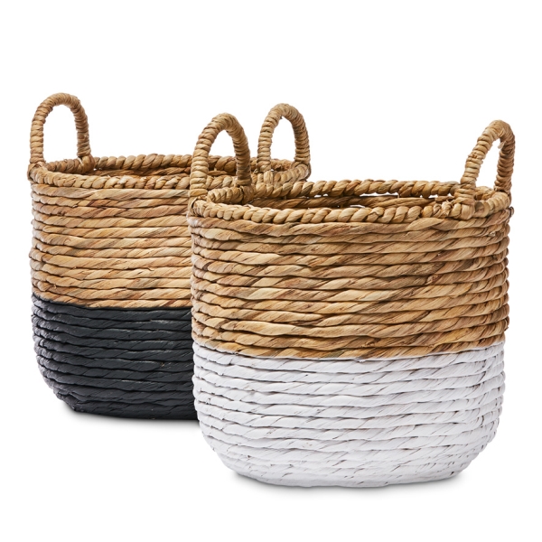Hyacinth basket with handles