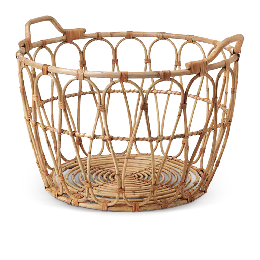 Rattan planter basket