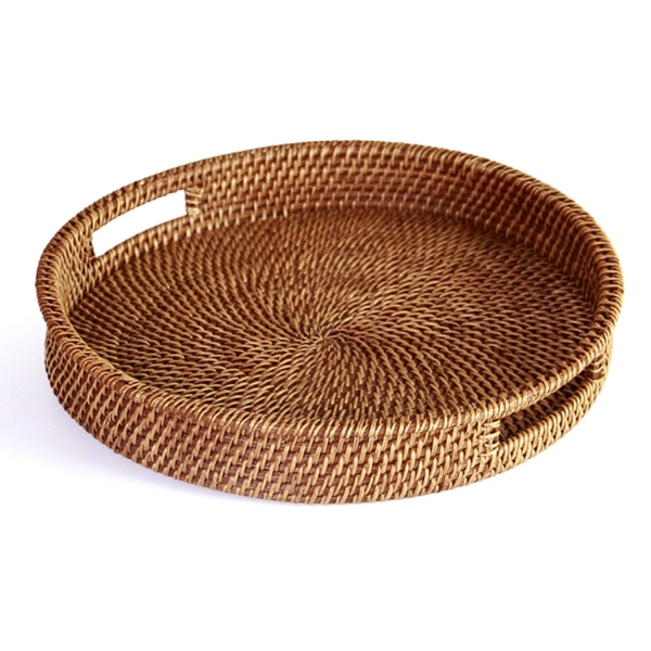 Round serving tray