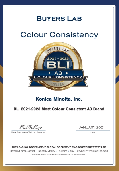 BLI Color Stability Certificate