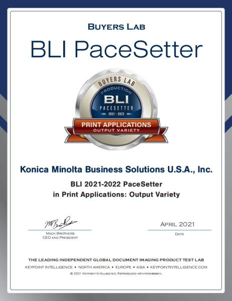 BLI Pace Setter Award