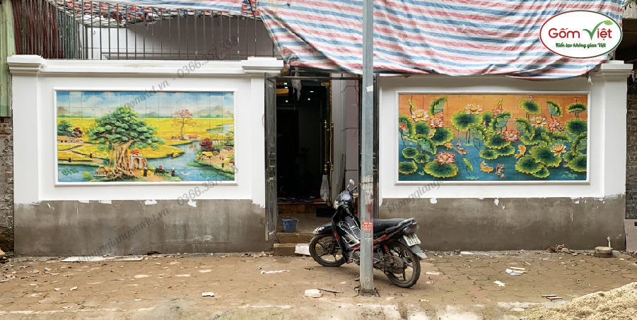 Ceramic painting at Chuong My Hanoi