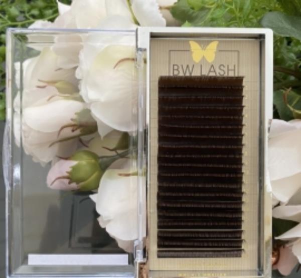 Coffee Color Eyelashes - 19Lines