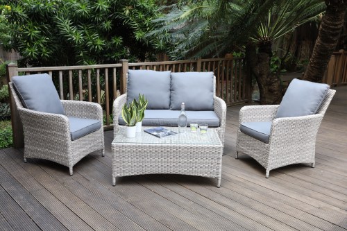 Poly Rattan Table And Chair