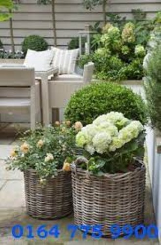 Poly Rattan Flower Pot