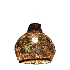 Bamboo and rattan lamp shade
