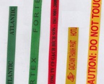 PET strap printed with letters